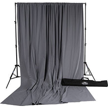 Load image into Gallery viewer, Savage 10x12&#39; Accent Muslin Background Kit, Includes Port-A-Stand &amp; Carrying Case, Gray
