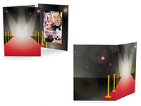 Red Carpet 4x6 Cardboard Event Photo Folders (25 Pack) - Vertical