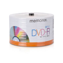 Load image into Gallery viewer, Memorex 32020031749 DVD-R 16x Eco Spindle Base Discs, 50 Pack
