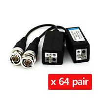 HDVD 64 Pairs Split Joint Mini CCTV BNC HD-CVI/TVI/AHD Passive Video Balun Transceiver (64 Pairs)