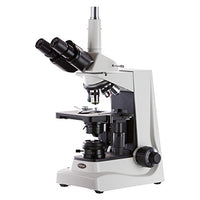 AmScope T680A Professional Trinocular Compound Microscope, 40X-1600x Magnification, WF10x and WF16x Eyepieces, 5 DIN Achromatic Objectives, Brightfield, Kohler Condenser, Double-Layer Mechanical Stage