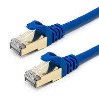 Buhbo CAT 8 Ethernet Cable SSTP Shielded Network Cable Category 8 RJ45 26AWG (1 ft) Blue