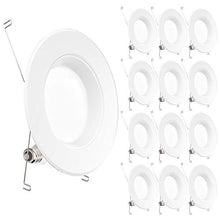 Load image into Gallery viewer, Sunco Lighting 12 Pack 5/6 Inch LED Recessed Downlight, Baffle Trim, Dimmable, 13W=75W, 4000K Cool White, 965 LM, Damp Rated, Simple Retrofit Installation - UL + Energy Star
