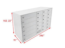 Load image into Gallery viewer, FixtureDisplays 24-Slot Cellphone USB Charging Station Lockers Assignment Mail Slot Box 24 W x 15 H x 8&quot;D Big (8.2&quot;) and Small (4.4&quot;) Slots 15255
