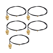 Load image into Gallery viewer, Aexit 5Pcs RF1.13 Distribution electrical IPEX 1 Female to RP-SMA-K Antenna WiFi Pigtail Cable 50cm Black
