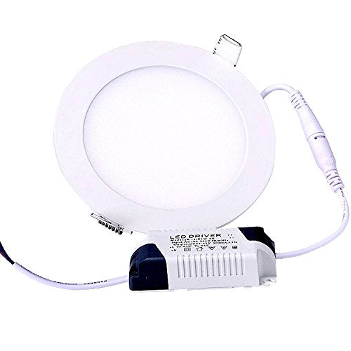 BRILLRAYDO 6W Dimmable Pure White Ultra-Thin Round LED SMD Ceiling Panel Light Acrylic Board Lamp