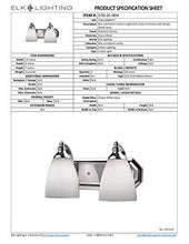 Load image into Gallery viewer, Elk 570-2C-WH 2-Light Vanity in Polished Chrome and Simply White Glass

