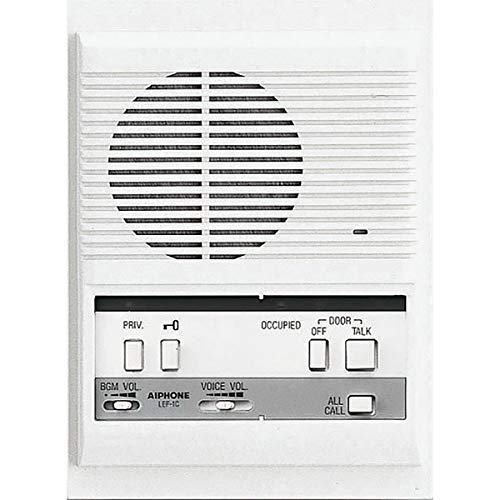 AIPHONE LEF-1C Semi-Flush Mount Open Voice Sub-Master Intercom with Door-Release and All-Call Buttons, For Use with the LEF-C Intercom System
