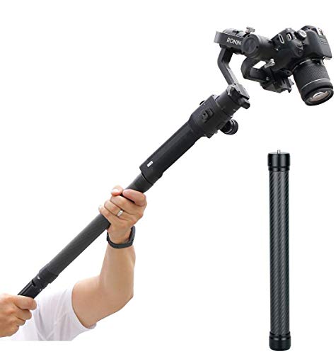 Carbon Fiber Extension Monopod Pole for DJI Ronin S/SC, DH10 Extendable Rod Handheld Stick 13.7-Inch Gimbals Stabilizer Handle Grip Compatible with DJI Ronin-S/SC/Osmo Mobile/Zhiyun Crane/Weebill s
