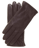Broadway Ladys Classic Thinsulate Lined Leather Gloves by Pratt and Hart Size 7.5 Brown