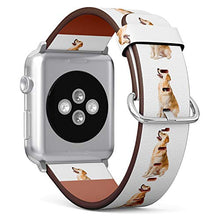 Load image into Gallery viewer, S-Type iWatch Leather Strap Printing Wristbands for Apple Watch 4/3/2/1 Sport Series (42mm) - Adorable Golden Retriever
