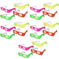 20 Pairs - Neon Prism Diffraction Fireworks Glasses - For Laser Shows, Raves
