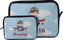 Load image into Gallery viewer, Airplane &amp; Pilot Tablet Case/Sleeve - Large (Personalized)

