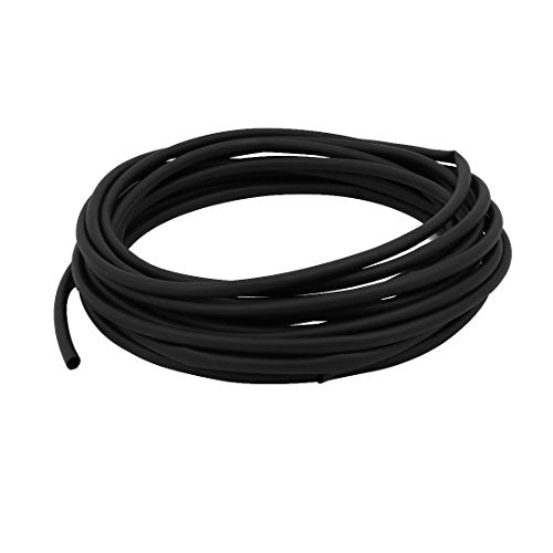 Aexit 10M 0.25in Electrical equipment Inner Dia Polyolefin Anti-corrosion Tube Black for Earphone Wire