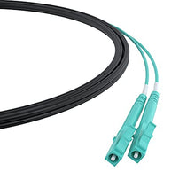 Load image into Gallery viewer, 50Force 300m LC/LC 2-Strand OM3 Multimode 50/125 10GB Indoor/Outdoor Plenum Rated Fiber Cable with 18&quot; Furcated Legs and Mesh Pull Sock
