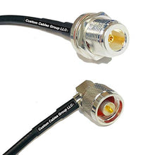 Load image into Gallery viewer, 50 feet RFC195 KSR195 Silver Plated N Female Bulkhead to N Male Angle RF Coaxial Cable
