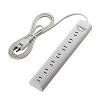 ELECOM Magnet Type Thunder Resistant Power Strip with Twist Lock and a Switch 2m 7 Outlet T-Y3A-2720WH (Japan Import)