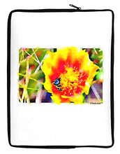 Load image into Gallery viewer, TooLoud Bee Cactus Watercolor 17&quot; Neoprene Laptop Sleeve 10&quot; x 14&quot; Portrait
