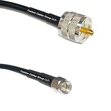 Load image into Gallery viewer, 25 feet RFC195 KSR195 Silver Plated PL259 UHF Male to SMA Male RF Coaxial Cable
