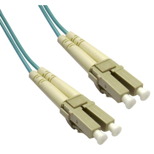 eDragon 10 Gigabit Aqua Fiber Optic Cable, LC/LC, Multimode, Duplex, 50/125, 5 Meter (16.5 Foot)