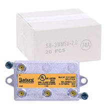Load image into Gallery viewer, Starburst Technologies 3 Way Vertical CATV Coaxial Splitter - 20 Piece Inner Carton - 1GHz, MoCA 2.0, HPNA, DOCSIS 3.1 Compatible, 5-1675 MHz Wide Band, for Ethernet Over Coax Networking
