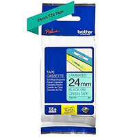 Brother TZe-751 Labelling Tape Cassette, Laminated, Genuine Supplies, Black on Green, 24 mm (W) x 8 m (L)