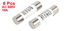 Load image into Gallery viewer, uxcell AC 500V 10A RO15 RT18 RT14 10x38mm Cylindrical Ceramic Tube Fuses 6pcs

