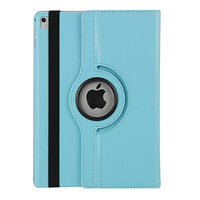 9.7 inch iPad 2 Case A1395 / A1396 / A1397, Sammid Smart 360 Degree Rotating Cover Folio Stand Case for iPad 2,iPad 3,iPad 4 - Light Blue