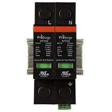 Load image into Gallery viewer, ASI ASISP550-2P UL 1449 4th Ed. DIN Rail Mounted Surge Protection Device, Screw Clamp Terminals, 2 Pole, 480 Vac, Pluggable MOV Module
