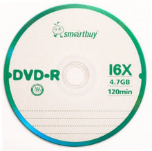 Load image into Gallery viewer, Smartbuy 400-disc 4.7GB/120min 16x DVD-R Logo Top Blank Media Record Disc + Black Permanent Marker
