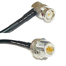 Load image into Gallery viewer, 3 feet RFC195 KSR195 Silver Plated BNC Male Angle to N Female Bulkhead RF Coaxial Cable
