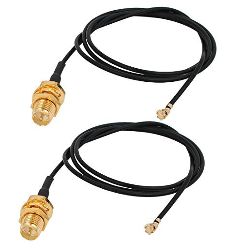 Aexit RF1.37 Soldering Distribution electrical Wire IPEX to SMA Antenna WiFi Pigtail Cable 50cm Length for Router 2pcs