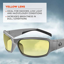 Load image into Gallery viewer, Ergodyne - 51150 Skullerz Thor Safety Glasses - Matte Gray Frame, Yellow Lens
