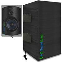 2 (Two) Compact Outdoor Speaker Covers - Protection & Storage Bags fit Klipsch Kho-7, Polk Atrium 5, Herdio 5.25