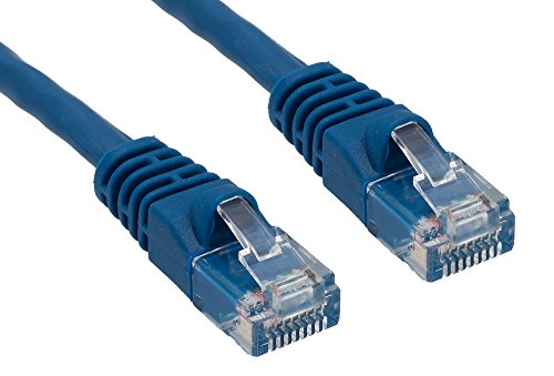 Cablelera ZPK099S1H-10 Cat6 Ethernet Cable UTP Rated 550 MHz with snagless Molded Boots, Blue Color, 1.5', 10 Pieces per Pack
