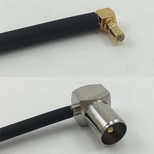 12 inch RG188 SSMB Male Angle to DVB Pal Male Angle Pigtail Jumper RF coaxial cable 50ohm Quick USA Shipping