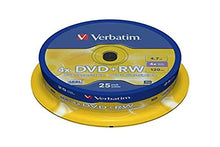 Load image into Gallery viewer, Verbatim 43489 DVD+RW, 4.7 Gb, 4x, Spindle, 25 Pieces
