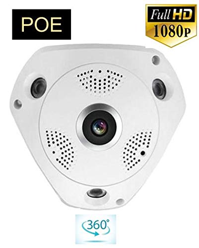 ROMIX 1080P POE 2.0MP 360 Degree Panoramic CCTV Security IP Network FishEye Camera