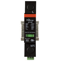 ASI ASISP180-1P UL 1449 4th Ed. DIN Rail Mounted Surge Protection Device, Screw Clamp Terminals, 1 Pole, 120 Vac, Pluggable MOV Module