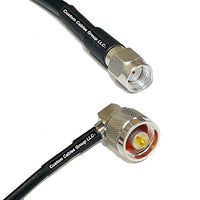 6 feet RFC195 KSR195 Silver Plated RP-SMA Male to N Male Angle RF Coaxial Cable