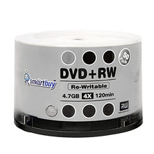 Load image into Gallery viewer, 600 Pack Smartbuy Blank DVD+RW 4X 4.7GB 120Min Branded Logo Rewritable DVD Media Disc
