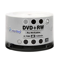 600 Pack Smartbuy Blank DVD+RW 4X 4.7GB 120Min Branded Logo Rewritable DVD Media Disc