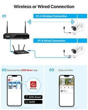 Load image into Gallery viewer, ZOSI 2K 8CH Wireless Security Camera System with 1TB HDD,2K H.265+ 8CH CCTV NVR,8pcs 3MP WiFi Surveillance Cameras Indoor Outdoor,Night Vision,Motion Detection,Remote Access,for Home 24/7 Recording
