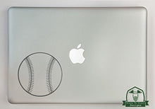 Load image into Gallery viewer, Baseball Vinyl Decal Sized to Fit A 11&quot; Laptop - Silver Metallic
