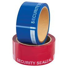 Load image into Gallery viewer, Top Pack Supply Tape Logic Security Strips on a Roll, 3.9 Mil, 2&quot; x 5 3/4&quot; Red (Case of 1)
