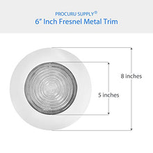 Load image into Gallery viewer, PROCURU 6&quot; Fresnel Glass Lens with White Metal Shower Trim - for Wet Locations - for 6&quot; Recessed Can Lights - UL Listed (White-Fresnel (1-Pack))
