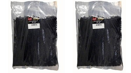 Morris 20158 Ultraviolet Nylon Cable Tie with 40-Pound Tensile Strength, 6-Inch Length, Black, 1000-Pack (2-(Pack))