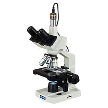 Load image into Gallery viewer, OMAX 40X-2500X Digital Lab Trinocular Compound LED Microscope with USB Digital Camera and Double Layer Mechanical Stage (M83EZ-C02)
