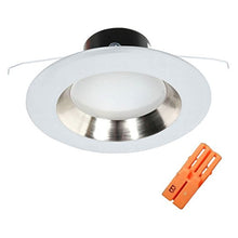 Load image into Gallery viewer, LED Reflector Retrofit Trim in Satin Nickel with Title 24 Converter for 5 or 6 Inch Recessed Cans
