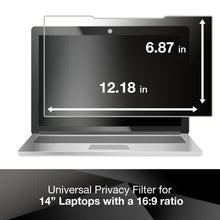 Load image into Gallery viewer, 3M Privacy Filter for 14&quot; Laptop - Touchscreen Compatible - Works for Lenovo X1 Carbon Touch - TF140W9B, Black
